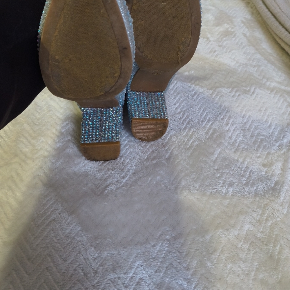 Silver FULL Rhinestone Ankle Booties - Picture 4 of 5